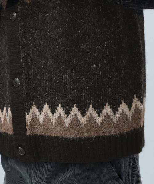 「BAYFLOW」 ニットカーディガン MEDIUM ブラック メンズ_画像7