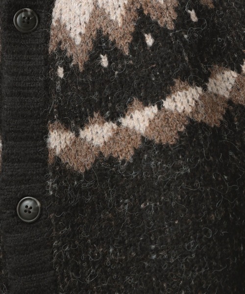 「BAYFLOW」 ニットカーディガン MEDIUM ブラック メンズ_画像9