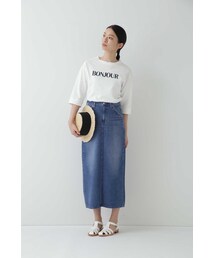 「human woman」 7分袖カットソー MEDIUM ホワイト レディースの画像3