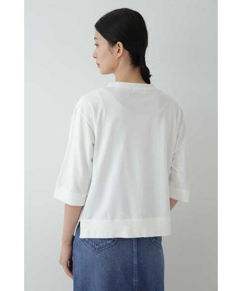 「human woman」 7分袖カットソー MEDIUM ホワイト レディースの画像7