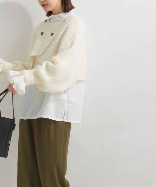 「terrace」 長袖ニット MEDIUM オフホワイト レディース_画像5