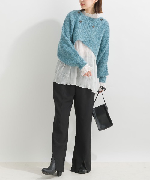「terrace」 長袖ニット MEDIUM オフホワイト レディース_画像9