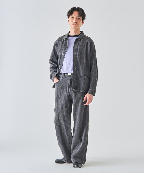 デニムジャケット gジャン SEYA.(セヤ) 別注 DOCK JACKET LINEN DENIM メンズ レディースの画像