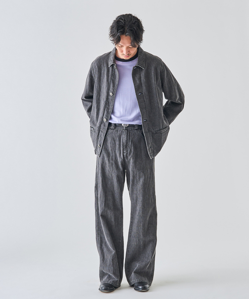 デニムジャケット gジャン SEYA.(セヤ) 別注 DOCK JACKET LINEN DENIM メンズ レディースの画像