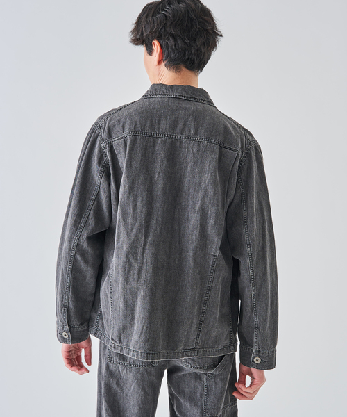 デニムジャケット gジャン SEYA.(セヤ) 別注 DOCK JACKET LINEN DENIM メンズ レディースの画像