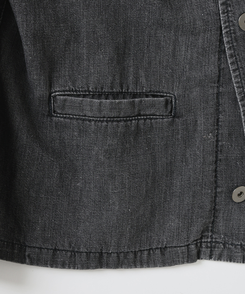 デニムジャケット gジャン SEYA.(セヤ) 別注 DOCK JACKET LINEN DENIM メンズ レディースの画像