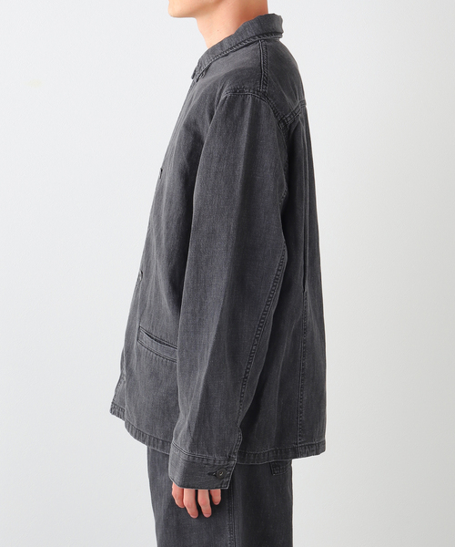 デニムジャケット gジャン SEYA.(セヤ) 別注 DOCK JACKET LINEN DENIM メンズ レディースの画像