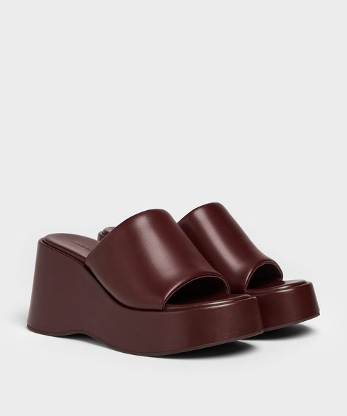 Charles & Keith ウェッジソールサンダル CHARLES ＆ KEITH（チャールズ&キース） 厚底 サンダル ワイド