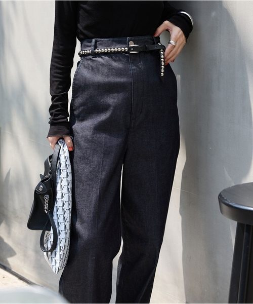 「VERMEIL par iena」 デニムパンツ 38 ネイビー レディースの画像