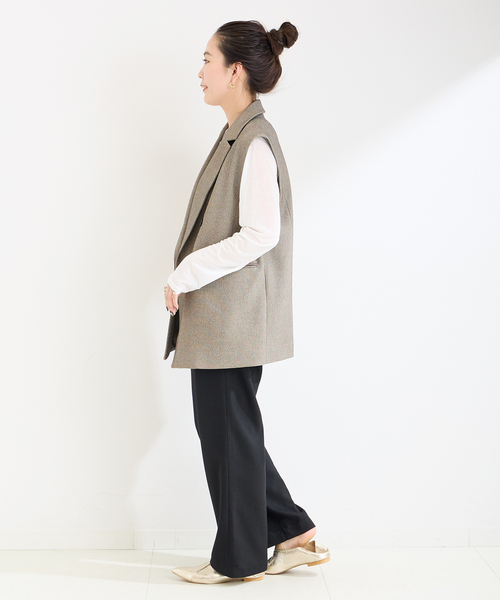 「B.C STOCK」 「Simplicite」イージーパンツ FREE ブラック レディース_画像3