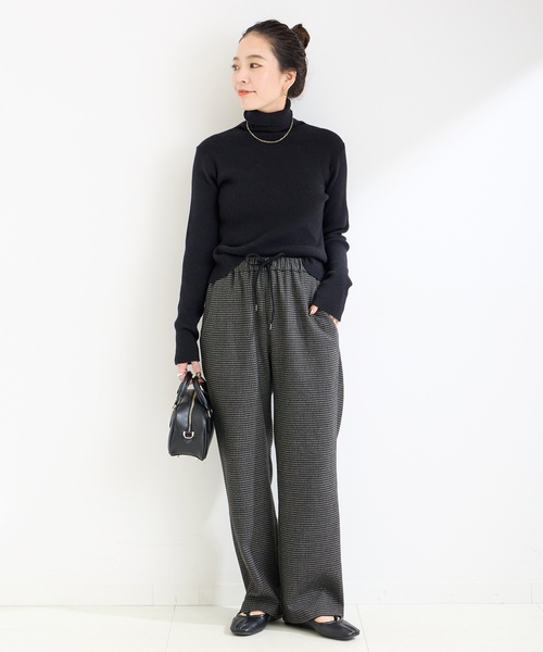 「B.C STOCK」 「Simplicite」イージーパンツ FREE ブラック レディース_画像9