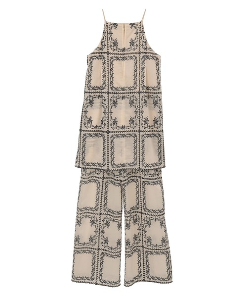 サロペット・オーバーオール・オールインワン CLANE EMBROIDERY LACE CAMI ALL IN ONE CLANE（クラネ） サロペット オーバーオール 「CLANE/クラネ