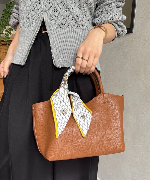 Thevon（ゼヴォン） トートバッグ スカーフ付き2WAYボストンバッグ 