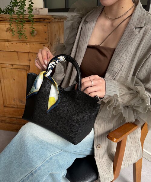 Thevon（ゼヴォン） トートバッグ スカーフ付き2WAYボストンバッグ 
