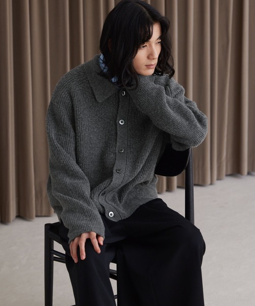「LUENNA」 長袖Tシャツ M ダークブラウン メンズ_画像5