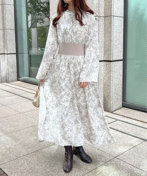 「apres jour」 長袖ワンピース X-LARGE アイボリー レディース_画像9
