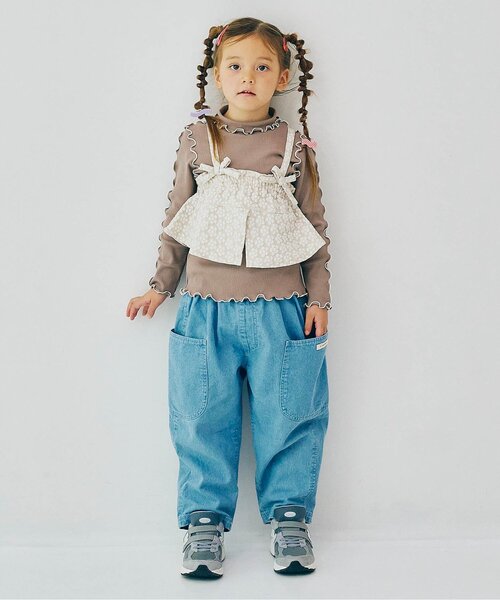 「p.premier」 「KIDS」ノースリーブトップス 120 ベージュ キッズ_画像2