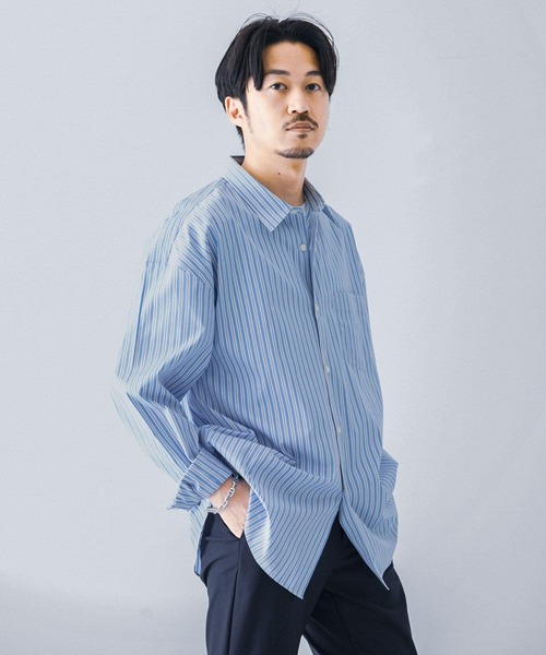 「THOMAS MASON」 長袖シャツ LARGE ベージュ メンズ_画像3