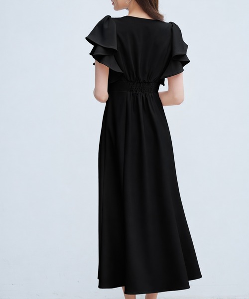DRESS+（ドレスプラス） ワンピース 半袖 フロントジップロング