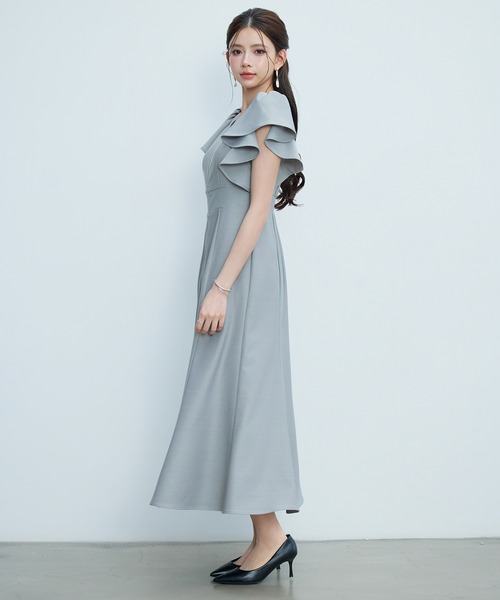 DRESS+（ドレスプラス） ワンピース 半袖 フロントジップロング