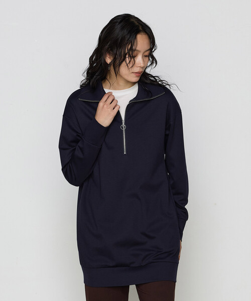 「COMME CA」 長袖カットソー FREE ネイビー レディース_画像5