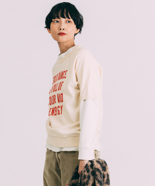 「Freada」 半袖Tシャツ ONE SIZE オフホワイト レディース_画像6