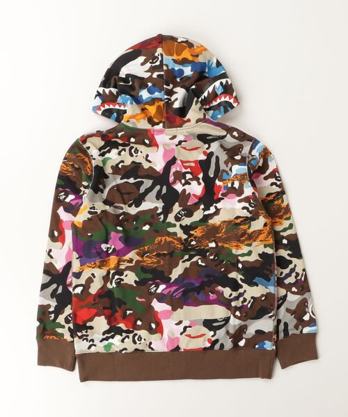 A BATHING APE（アベイシングエイプ） パーカー HYBRID CAMO SHARK ZIP