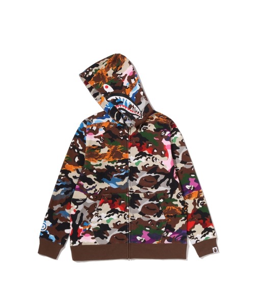A BATHING APE（アベイシングエイプ） パーカー HYBRID CAMO SHARK ZIP