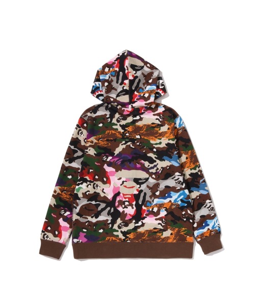 A BATHING APE（アベイシングエイプ） パーカー HYBRID CAMO SHARK ZIP