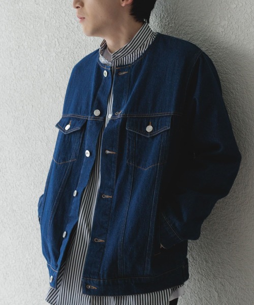 「ITEMS URBANRESEARCH」 デニムジャケット MEDIUM ブラック メンズ_画像3
