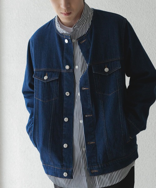 「ITEMS URBANRESEARCH」 デニムジャケット MEDIUM ブラック メンズ_画像4