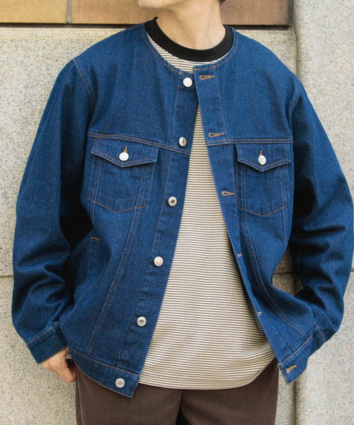 「ITEMS URBANRESEARCH」 デニムジャケット MEDIUM ブラック メンズ_画像7
