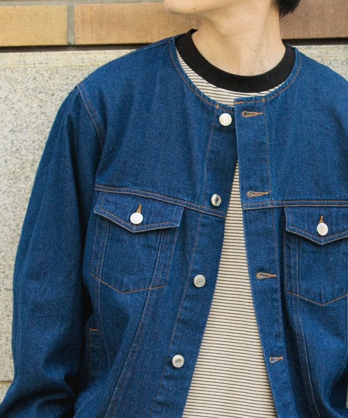 「ITEMS URBANRESEARCH」 デニムジャケット MEDIUM ブラック メンズ_画像8