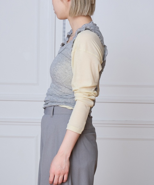 「IENA LA BOUCLE」 「seamless basic.」ノースリーブトップス FREE ブラック レディース_画像6
