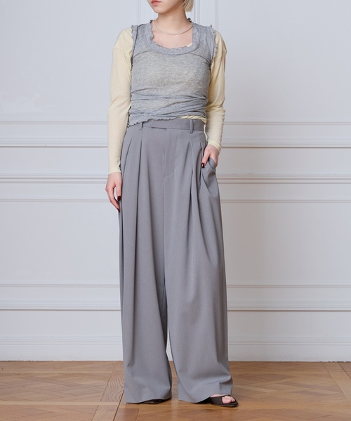 「IENA LA BOUCLE」 「seamless basic.」ノースリーブトップス FREE ブラック レディース_画像9