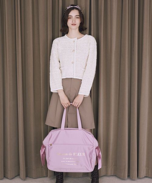 Maison de FLEUR（メゾンドフルール） トートバッグ 大きめ サテン