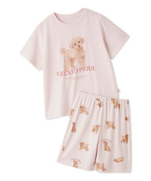 GELATO PIQUE 犬イラスト パジャマ 130cm gelato pique（ジェラートピケ） パジャマ 「JUNIOR」「接触冷感」「UV
