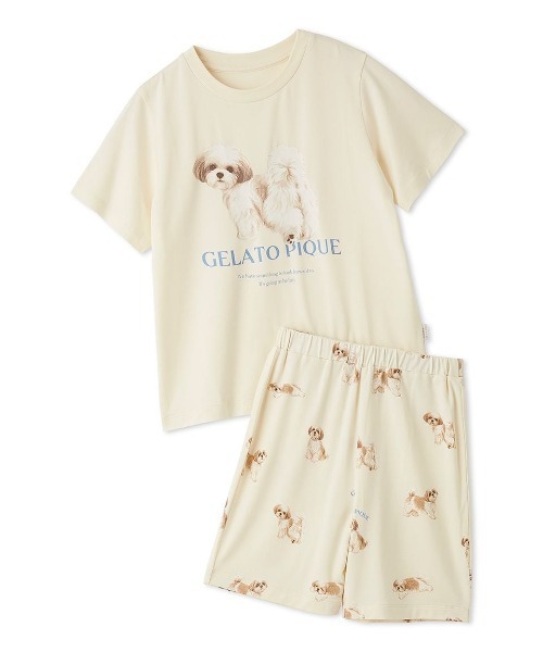 [あんな]Gelato Pique テディベアパジャマジュニア gelato pique（ジェラートピケ） パジャマ 「JUNIOR」「接触冷感」「UV
