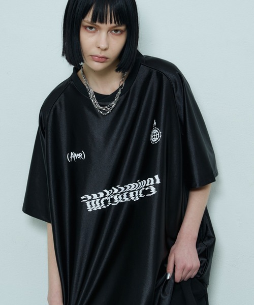 「AIVER」 半袖Tシャツ MEDIUM シルバー メンズ_画像3