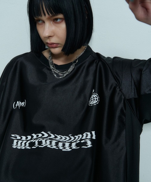 「AIVER」 半袖Tシャツ MEDIUM シルバー メンズ_画像6