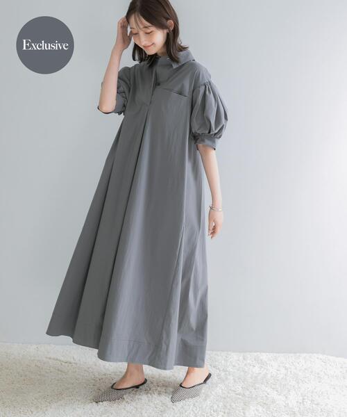 ワンピース 半袖 「別注」ELENDEEK×ROSSO FORM SHIRT ONEPIECE