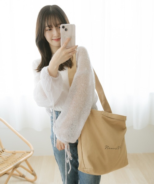 y_k632様 DEVICE ショルダーバッグ バッグ Rename プリント ロゴ キャンバス