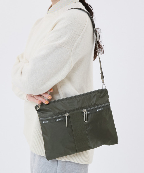 LeSportsac POUCH CROSSBODY ミニショルダーバッグ Solid Black Mini Crossbody Cell Phone Bag | LeSportsac