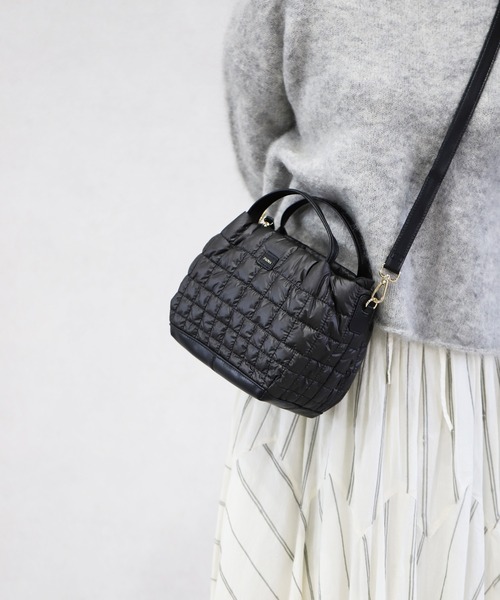 PADMA ハンドバッグ 「PADMA/パドマ」レザー x ナイロン