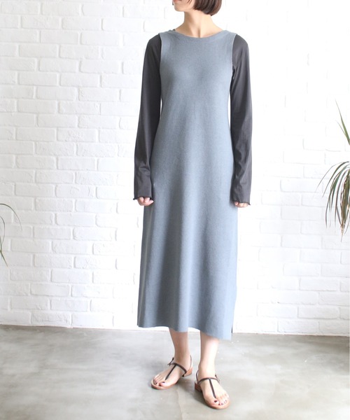 WALANCE ワンピース ヘンプコットンニット 2wayドレス