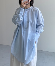 ブラウス シャツ over size no collar mannish shirt / オーバーサイズノーカラーマニッシュシャツ レディース wee9s ブラウス シャツ over size no collar mannish shirt