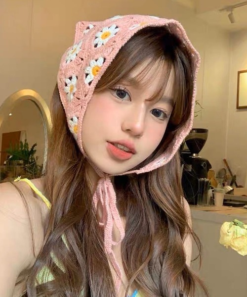 shopnikoniko（ショップにこにこ） ヘアバンド 花柄バブーシュカ
