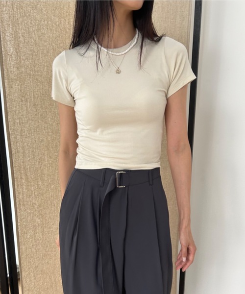 DEUXIEME CLASSE - 【新品・未使用】ボーダークロップドロンT MACHATT セール】シアーボーダーロンT×キャミセット（Tシャツ/カットソー