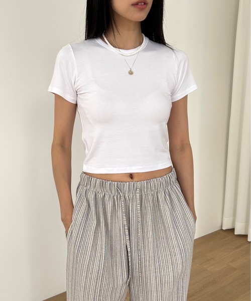 DEUXIEME CLASSE - 【新品・未使用】ボーダークロップドロンT MACHATT セール】シアーボーダーロンT×キャミセット（Tシャツ/カットソー