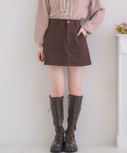 Emsexcite（エムズエキサイト） スカート 刺繍入り台形ミニSK